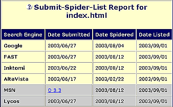 Site Build It Search Engine Report