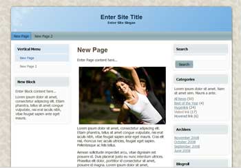 Blue and Gray HTML Template