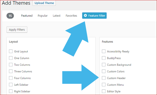 WordPress Feature Filter